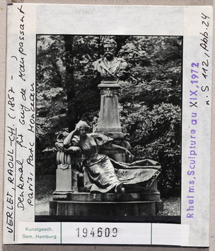 Vorschaubild Raoul-Charles Verlet: Denkmal für Guy de Maupassant. Paris, Parc Monceau 